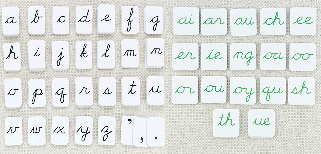 Black Cursive Alphabet