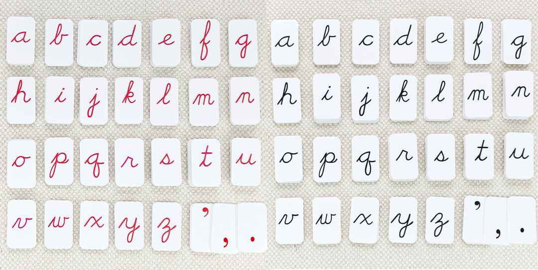 Black Cursive Alphabet