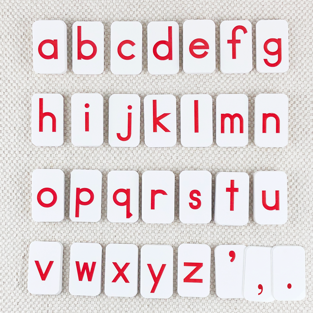 Red Print Movable Alphabet