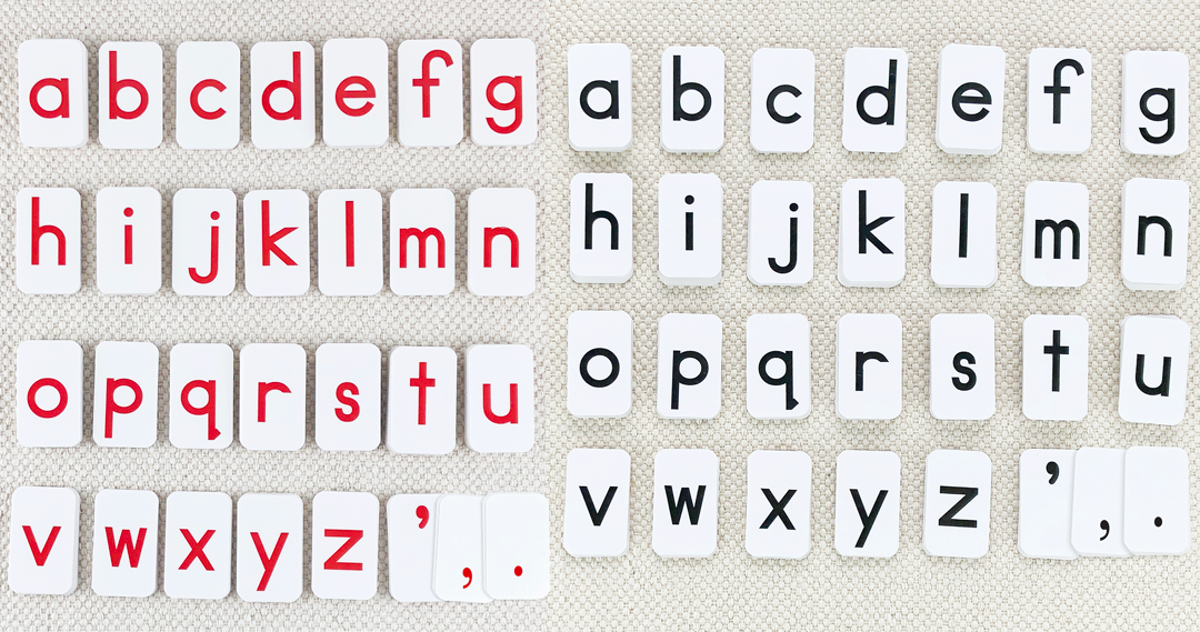 Red Print Movable Alphabet