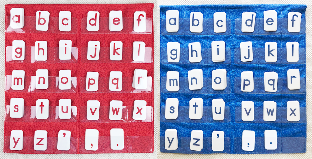 Red Print Movable Alphabet