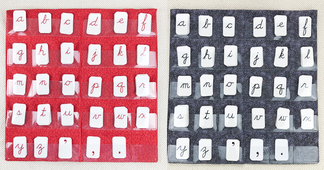 Black Cursive Alphabet
