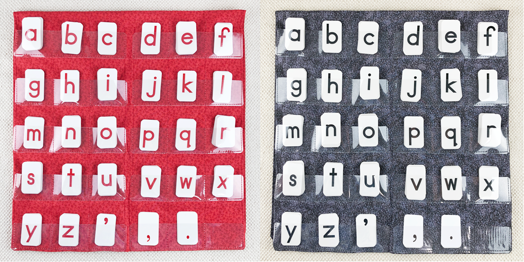 Red Print Movable Alphabet