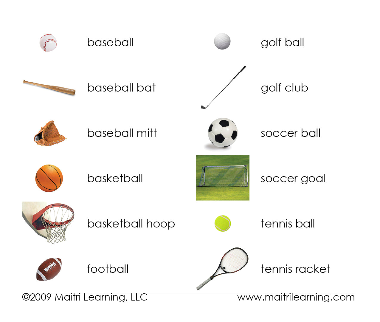 Sports Equipment Matching - Maitri Learning