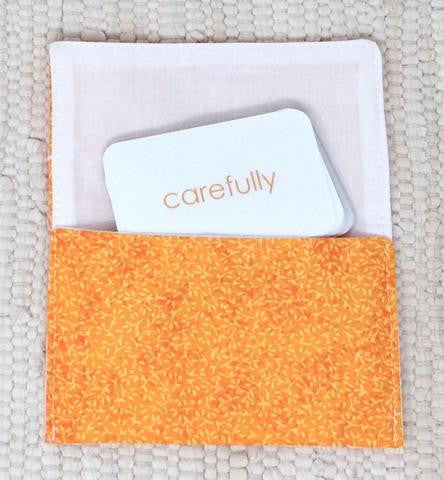 orange Small One-Pocket Fabric Organizer for Classroom Organization