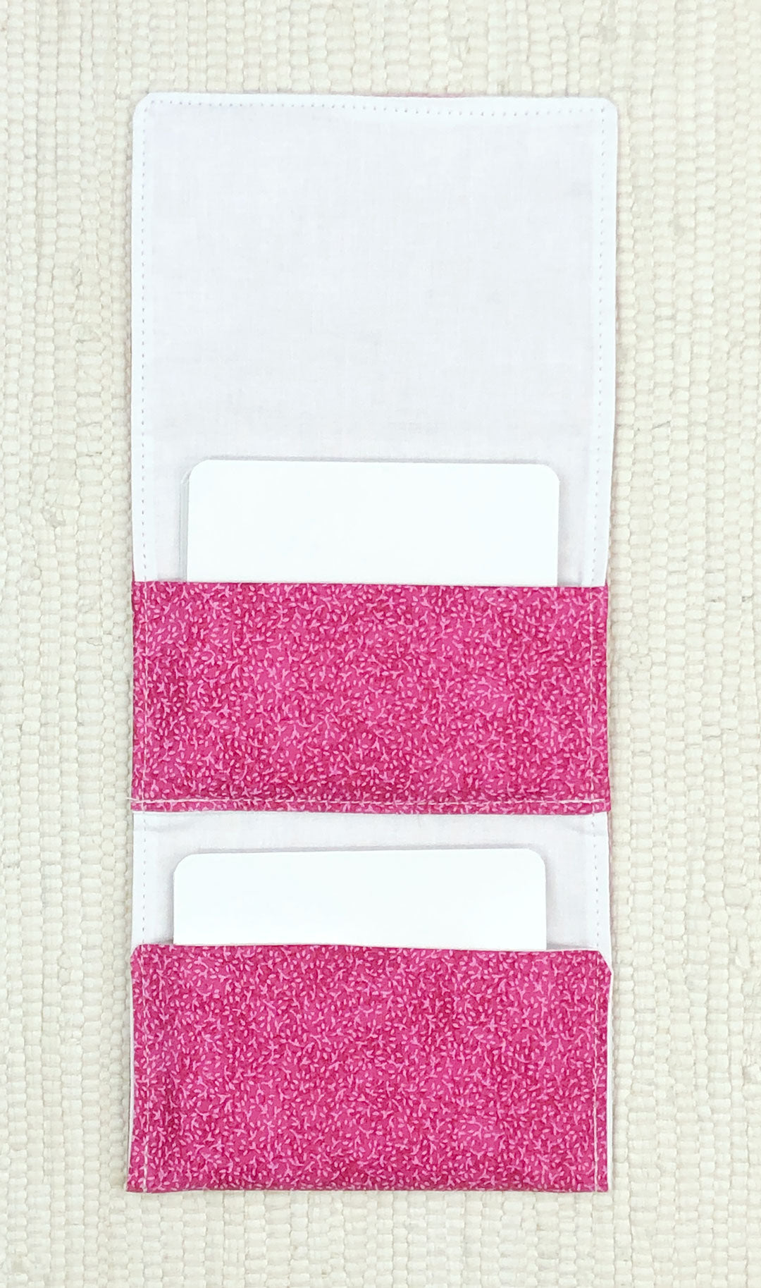 Pink magenta 2-pocket Fabric Organizers for Classroom Organization
