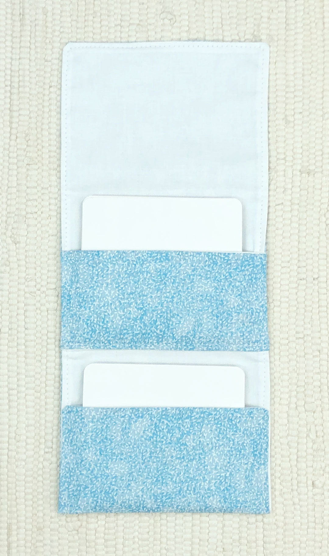 Light blue 2-pocket Fabric Organizers for Classroom Organization