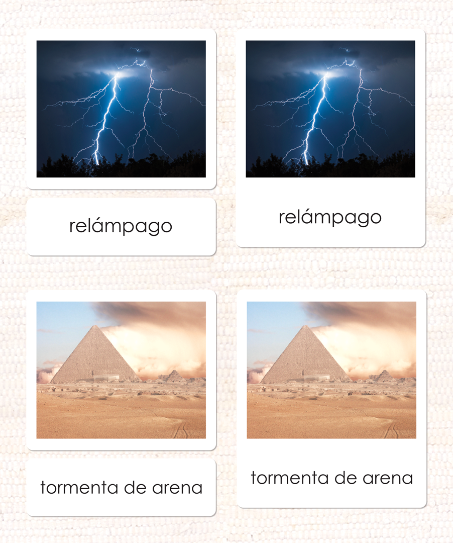 Weather Montessori 3-Part Cards/El Tiempo