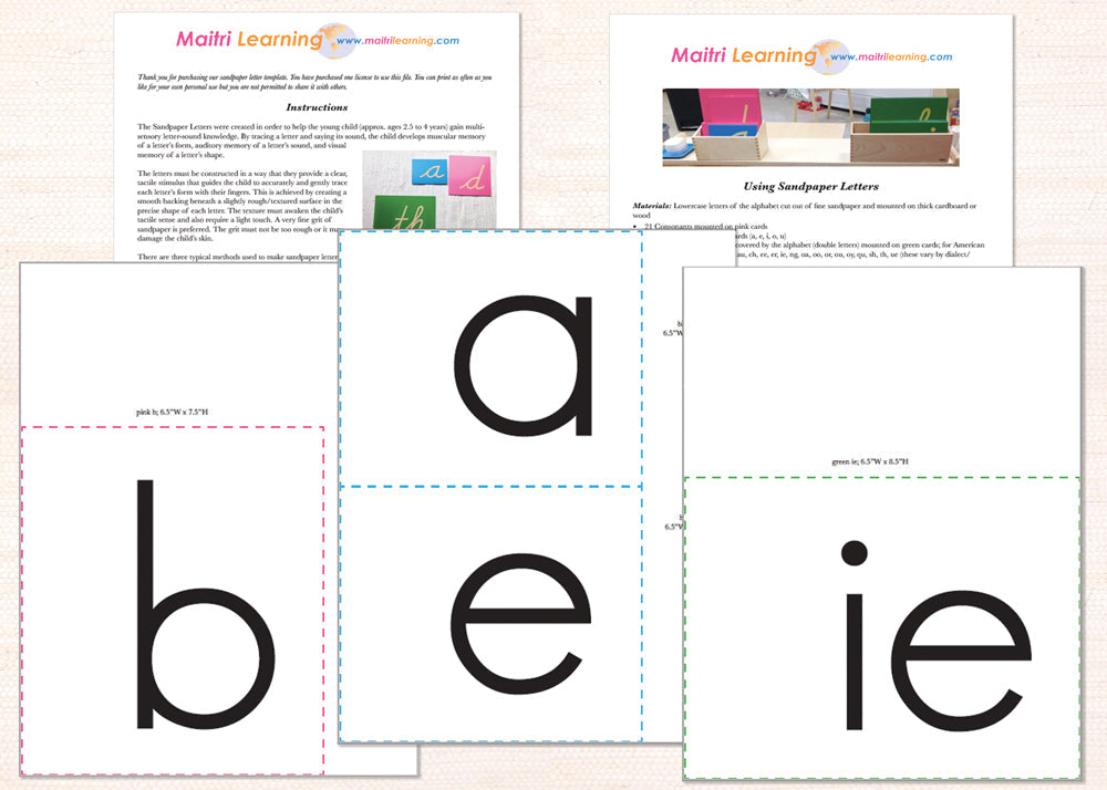 Sandpaper Letters PDF Download - Maitri Learning