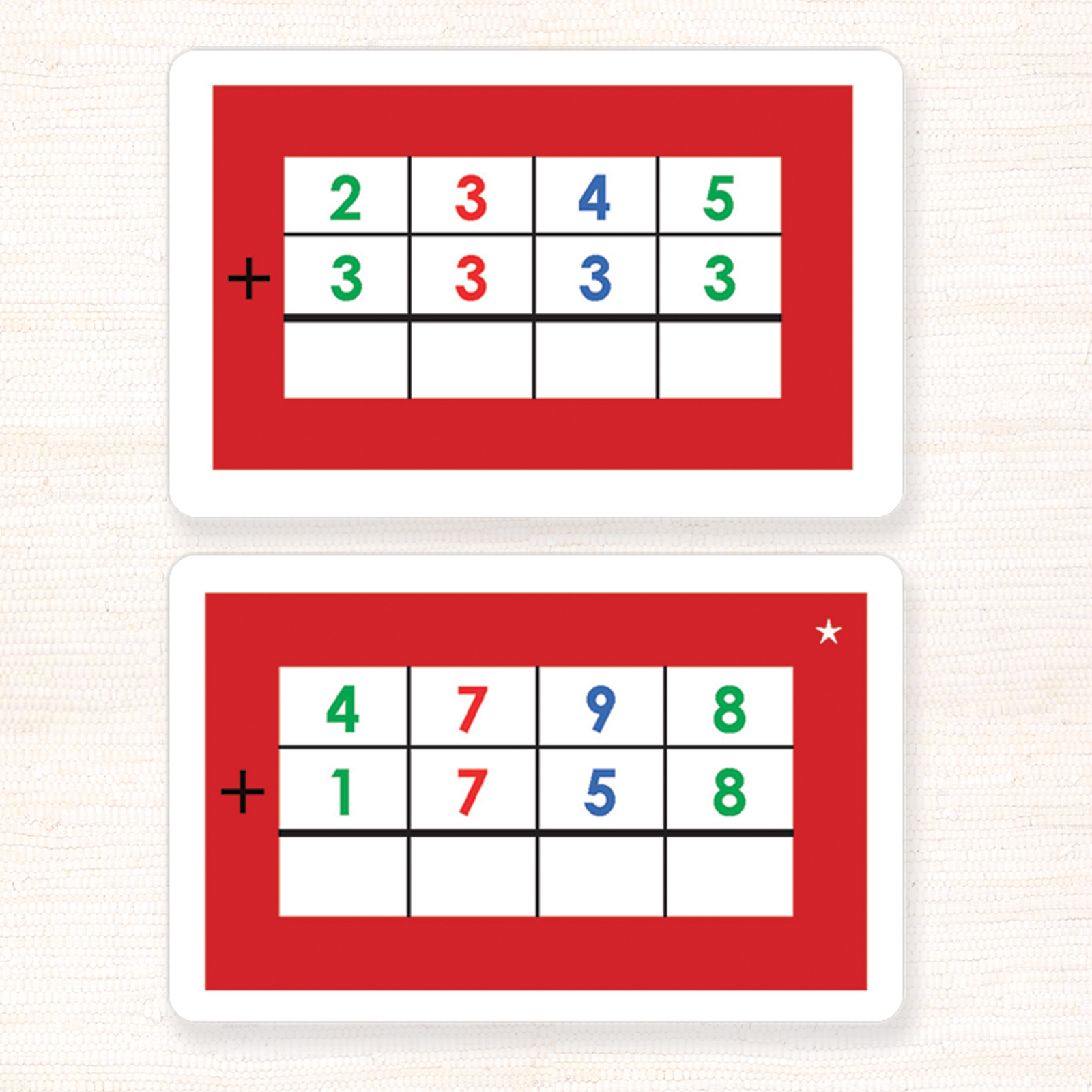 Addition Montessori Math Equations