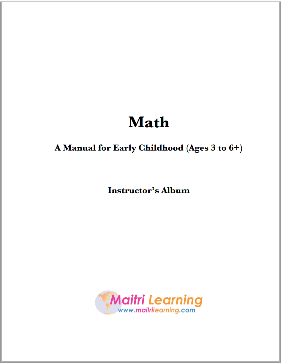 Manual　Maitri　(EC)　Album　Teacher　–　Learning　Montessori　Math