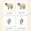 German Farm Animals (Adult) 3-Part Reading