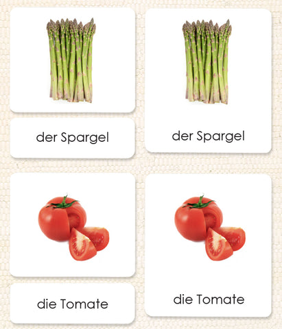 German Vegetables 3-Part Reading - Maitri Learning