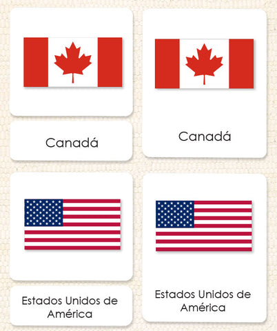 Spanish Flags of North America 3-Part Reading