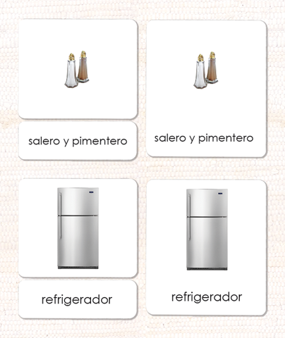 Spanish In the Kitchen 3-Part Cards