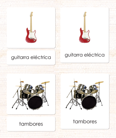 Spanish Popular Instruments 3-Part Cards