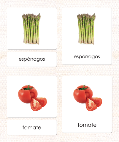 Spanish Vegetables 3-Part Reading