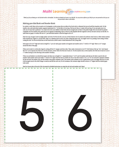 Sandpaper Numbers PDF Download - Maitri Learning