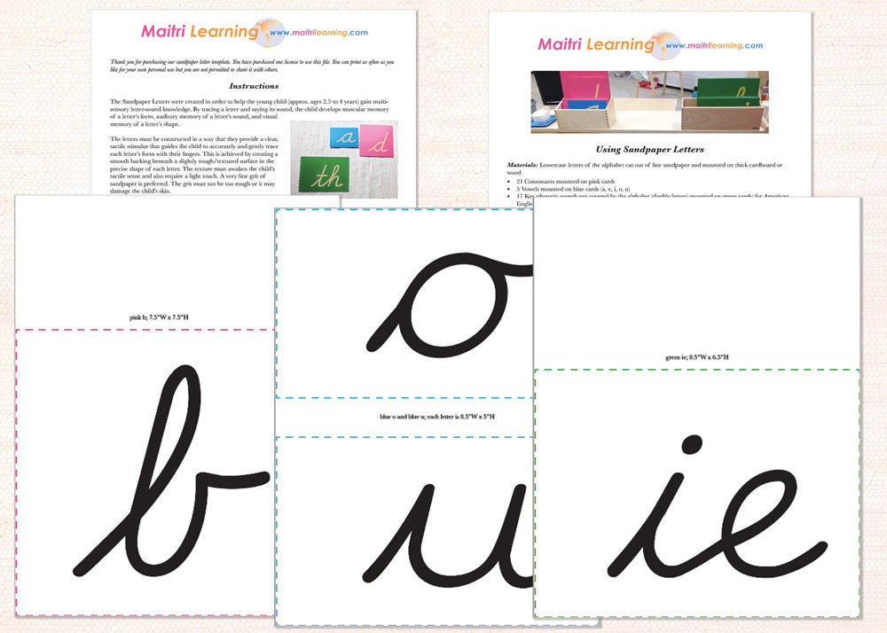 Sandpaper Letters Digital Download – Maitri Learning